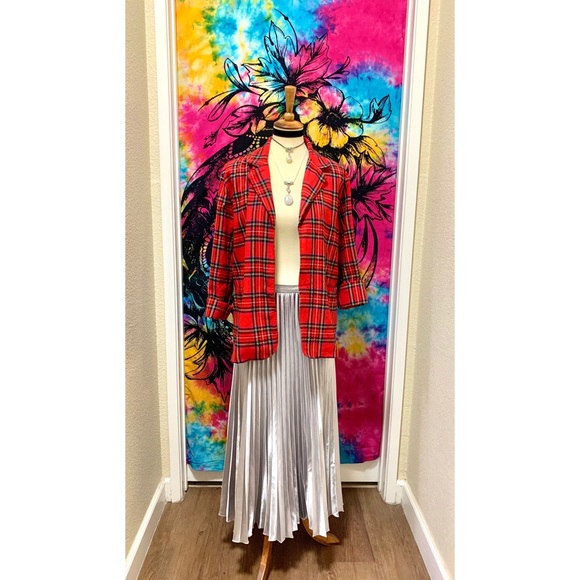 π Street wear stylish plaid Blazer - Picture 5 of 9